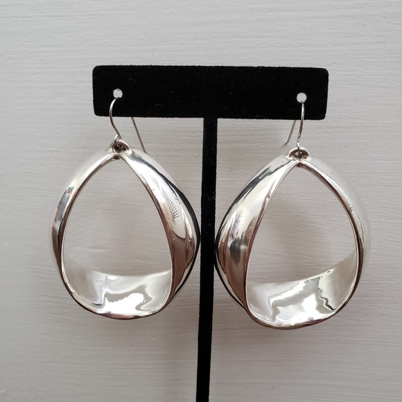E&L Israel Sterling Silver Electroform Drop Earrings - Picture 9 of 9